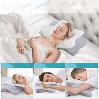 1 Piece Orthopaedic Memory Foam Pillow Removable Ergonomic Neck Pillow Memory Foam