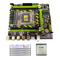 X79 X79G Motherboard with E5 2640 CPU+4X4GB DDR3 RAM+SATA Cable LGA2011 M.2 8 USB SATA3.0 for Intel Xeon E5 Core I7 CPU