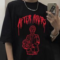 แฟชั่น Rapper The Weeknd After Hours เสื้อยืดผู้ชายผู้หญิง Harajuku ฤดูร้อน Unisex สีดำแขนสั้น TShirt Streetwear