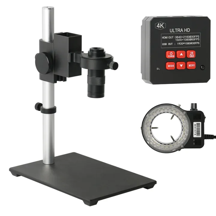 4K UHD HDMI USB Digital Video Microscope Camera 100X 130X Zoom C Mount