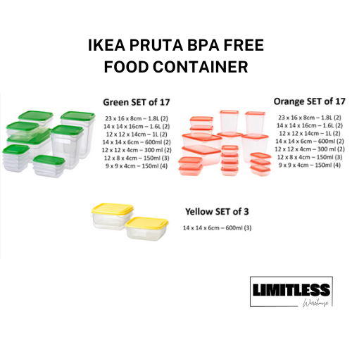 IKEA PRUTA BPA Free Microwavesafe Multipurpose Food Container/ Lunch
