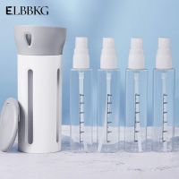 4-In-1 Travel Dispenser Bottles Leak Proof Toiletries Sub-bottle Refillable Shower Gel Soap Empty Container Kit