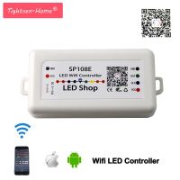 【▼Hot Sales▼】 yulibu74040703 Sp108e อัจฉริยะตัวควบคุม Wifi พิกเซล Led โดยโทรศัพท์ไอโอเอสแอนดรอยแอพพ์สำหรับ Ws2811 Ws2812b Ws2813 Sk9822 Apa102 Dc5-24v ที่มีไฟแถบไฟ Led