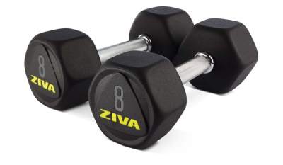 Ziva Premium Hexagon Virgin Rubber Dumbbell ดัมเบลพรีเมี่ยมหกเหลี่ยม ราคาต่อคู่