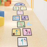 Lattice Floor Sticker Puzzle Games Number Footprint Creative Decoration Decals Room Ground Corridor Wallpaper Children Toys