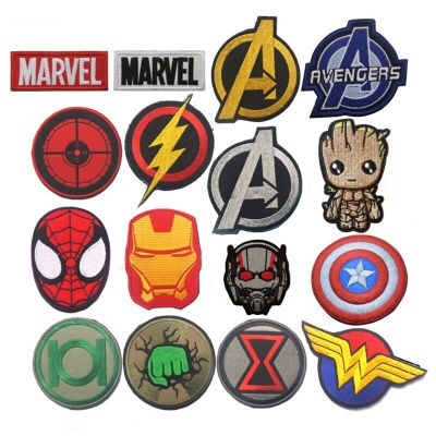 Cartoon Hero Character Hook and Loop Badge Armband Tree Man Embroidered Patches Cloth Sticker Adhesives Tape