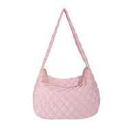 Reusable Lattice Pattern Shoulder Bags Shopping Bag Large Capacity Versatile Bags Schoolbag Women Handbag