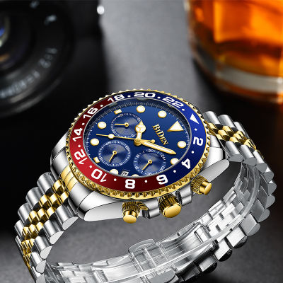✨HOT ITEM✨ Bai-Deng Mens Chronograph Quartz Watch Fashion Business Calendar Waterproof Watch Hot Sale Mens Watch YY