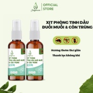 Combo 2 bình xịt phòng tinh dầu đuổi muỗi bạc hà 50ml chai JULYHOUSE