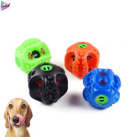 OT Pet Dog Leaky Feeding Ball Built-In Sounder Bite-Resistant Giggle Ball Teething Chew ของเล่นของเล่นเพื่อการศึกษา