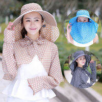 【Hat + ผ้าขนหนู + ผ้าคลุมไหล่/สามชิ้น Suit】Woman S เติมเงาให้ใบหน้าหมวกฝุ่น Sun และป้องกันแสงแดดแสงยูวีหมวกคลังสินค้าพร้อม