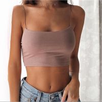 [A LIKE] SexyTop BlackCrop Tops WomenCamis Backless Camisole FashionTube Top หญิงเสื้อกั๊ก Cropped