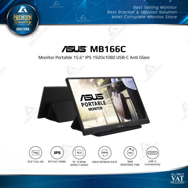 Monitor Portable ASUS MB166C 15.6" IPS 1920x1080 USBC Anti Glare