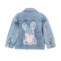 利IP Girls Denim Jacket Childrens Jacket Top Korean Style Middle and Larger Childrens All-match Outerwear