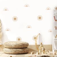 Boho Sun Nursery Wall Sticker Trendy Vinyl Removable Wall Decals Kids Girls and Boys Room Easy Use Interior Home Decor Gifts Stickers