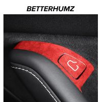 Betterhumz Door Lock Open Button Trim Sticker For Model 3 Y Tesla 2023-2018 Car Window Control Panel Alcantara Cover Italy Suede