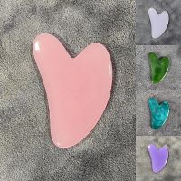 【CW】 1pc Heart Shape SPA Massage Resin Gua Sha Scraping Massage Scraper Face Massager Acupuncture Guasha Board Massager for Face Tool