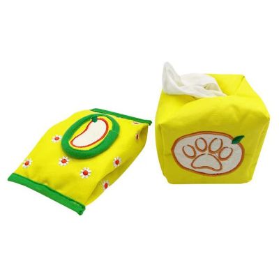 Chew Toy For Dogs And Cats Square Rectangle Dog Snuffle Toy Dog Toys With Imitation Paper Towel Cloth Tissue Sniffing Toys
