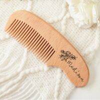 ♞℡ Personalised Hair Brush Custom Engraved Bamboo Wood Brush Anti Static Comb Gift for Girls Personalized Gifts for Kids