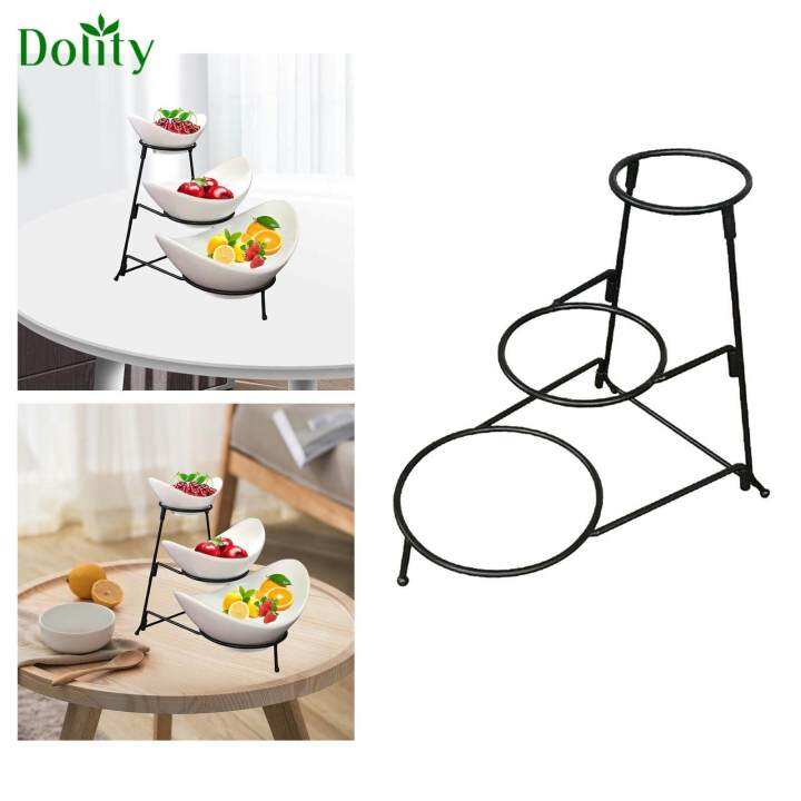 Dolity Platter Stand Dish Display Stand Dish Holder 3 Layer for Fruit
