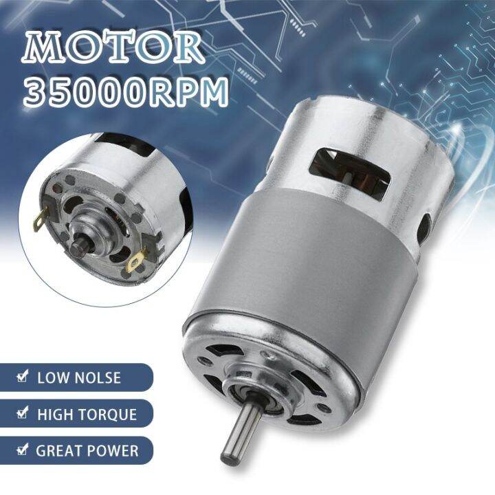 12v 24v 775 Dc Motor Max 35000 Rpm Dc Ball Bea Large Torque High Power Low Noise Gear Motor