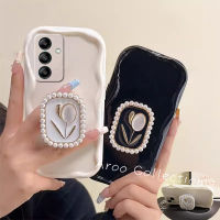 Phone Case เคส Samsung Galaxy A54 A34 M54 M14 A14 A24 LTE S23 S22 S21 FE Ultra + Plus 5G 4G ทิวลิปหรูหราเคสโทรศัพท์เลนส์ป้องกัน2023ฝาหลังนิ่มกันกระแทก