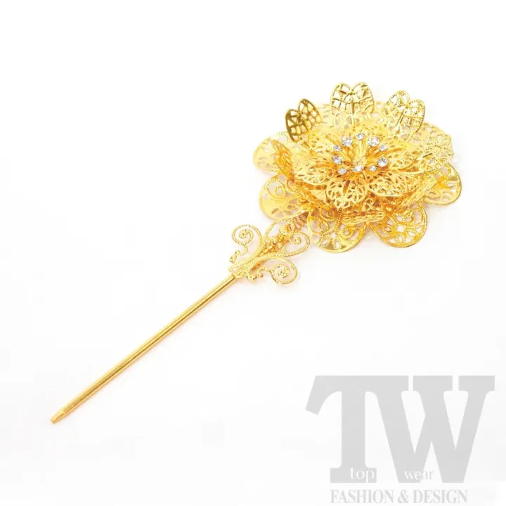 Malaysia Stock Tradisional Cucuk Sanggul Melayu Emas / Traditional