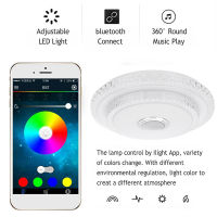 110-220V LED Ceiling Light Music Ceiling Lamp With bluetooth Speaker Nordic Cell Phone APP Control Dimmable Home Decor Light