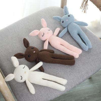 Foreign Trade Korean Version Wool Rabbit Doll Wedding Doll Cute Children Comfort Doll Company Gift Plush Rabbit --gz230729ஐ❆﹊