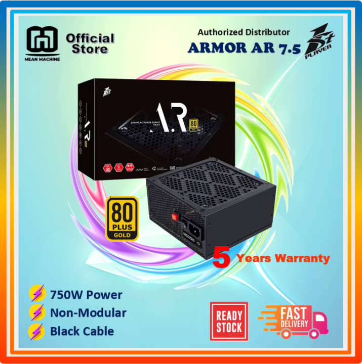 1ST PLAYER Armour AR7.5 750W Gaming Non Modular 80 Plus 80+ Gold Power ...