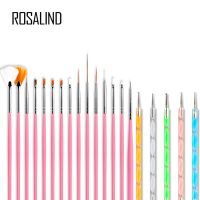 ROSALIND Gel polish nail Brush For Manicure tool Set 3D Pen Gel Acrylic Brushes Liner Nails Accessoires decoration Brushes