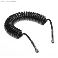 ❃ 4 x 6mm Black Flexible PU Recoil Hose Spring Tube For Compressor Air Tool Air Compressor Hose Collocation Fittings Pneumatic