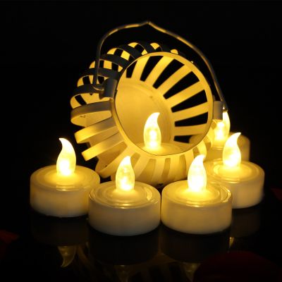12/24PCS Tea Light LED Candles Light Battery Operated Romantic Flameless Tealight Candle For Wedding Holiday Party Home Deocr