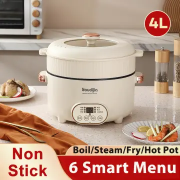 4.5L Multifunctional Electric Frying Pot Smart Electric Cooker Non-stick  Frying Pot Large Capacity Electric Hot Pot 1350W