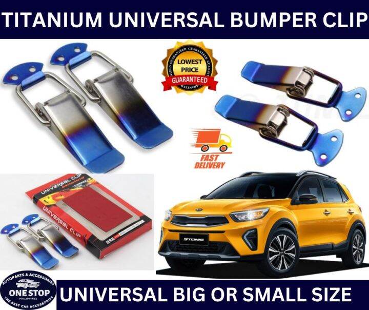 Car Clips TITANIUM Blue Auto Car Bumper Clips Universal BIG 10cm and