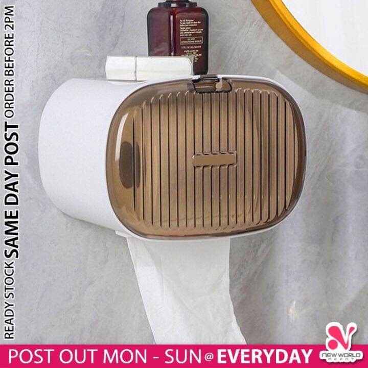 𝗪𝗔𝗧𝗘𝗥𝗣𝗥𝗢𝗢𝗙 》Wall Mounted Toilet Paper Holder Box Self Adhesive Tissue