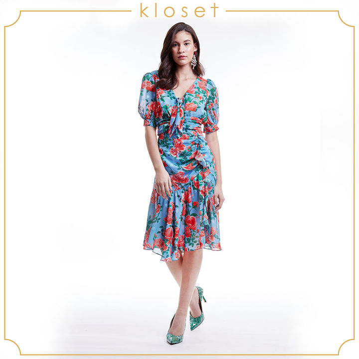 kloset-rose-meo-print-flowy-skirt-pf20-s002-กระโปรงแฟชั่น-กระโปรงสั้น-กระโปรงพิมพ์ลาย-เสื้อผ้าแฟชั่น