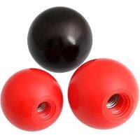 2pcs Copper core internal thread spherical machine tool black red handle knob plastic nut M5M6M8M10M12