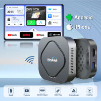 Heylinkit Wireless CarPlay TV Live Android Auto Adapter ทีวีออนไลน์ Car Play Dongle Youtube Netflix สำหรับ Mazda Audi VW Mercedes Honda Skoda Chery Ford Haval ฯลฯ