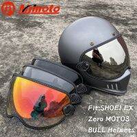 ۩ Retro รถจักรยานยนต์ Goggles Full Face เลนส์แว่นตาหมวกกันน็อครถจักรยานยนต์ Bubble Visor เลนส์สำหรับ SHOEI EX-ZERO Simpson RYMIC ฯลฯ