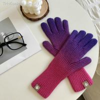 【hot】✌  Wrist Gloves Men Warm Mittens Color Cotton Warmer Smartphones Driving Luvas Female