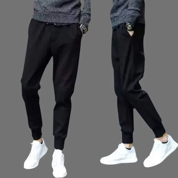 black jogging trousers