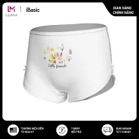 Hộp 3 cái quần lót bé gái dạng đùi chất liệu thun poly cao cấp bảo vệ an toàn cho da nhạy cảm iBasic PANG009