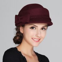 New Arrival Woman Autumn Winter Hat Lady Fashion Woolen Felt Hat Girls Elegant Fashion Beret Cap British Leisure Cap B-7582