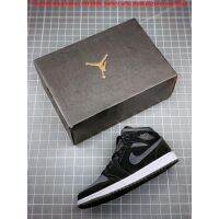 2023 Original J 1 Mid Black Silver Mens Shoes Womens Shoes(gift) Sports Shoes