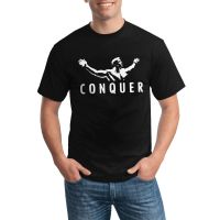 Customized Diy Printed Arnold Schwarzenegger Conquer High Quality Cotton T-Shirts