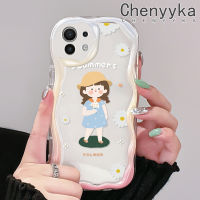 เคส Chenyyka สำหรับ Xiaomi 12T Pro 11 Lite 5G NE 12 Lite เคสในฤดูร้อนที่น่ารักลายการ์ตูนเด็กผู้หญิงตัวเล็กเคสใสขอบโค้งเคสใสเนื้อครีมเคสมือถือฝาครอบป้องกัน