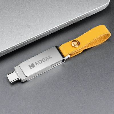 Hot Kodak USB Flash Drive 32GB 64GB 128GB Type C 2 In 1 Pendrive โลหะ USB3.1 OTG Stick ความเร็วสูง U-Disk สำหรับสมาร์ทโฟนแล็ปท็อป PC
