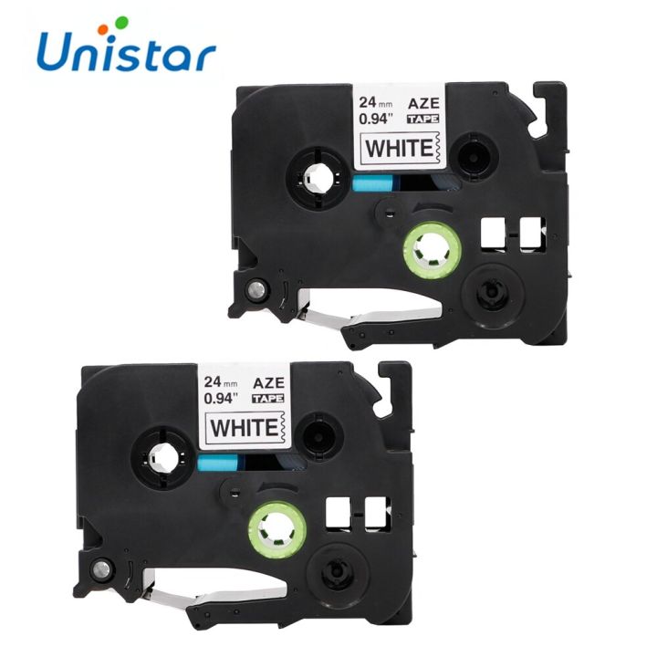 2pcs-tape-compatible-for-brother-p-touch-tze-251-24mm-black-on-white-label-printer-ribbons-for-brother-tz251-tze251