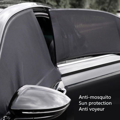 รถสีอาทิตย์หน้าต่างด้านข้างม่านบังแดดปก UV ปกป้องมุมมองตาข่าย Velcro อุปกรณ์เสริมในรถยนต์สากล Windows สามารถเปิดได้